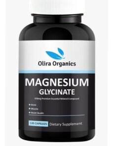 Olira Organics Magnesium Glycinate 550mg 120 Capsules | Supports Muscle, Bone and Heart Health
