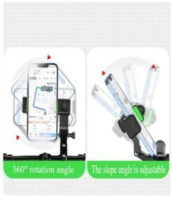 STL Bike Phone Holder Adjustable Anti-Shake & Stabilize 360° Rotation Motorcycle Phone Holder Bike Phone Holder with Light Flashlight Anti-Off Phone Holder - Image 3