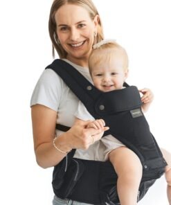 Momcozy Baby Carrier with Hip Seat, 2-in-1 Forward-Facing Carry for Active Babies, Detachable Hands-Free Infant Carrier up to 44lbs, All Seasons Toddler Carrier Fits Waist Sizes up to 47 Inches