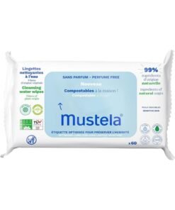 Mustela Home Compostable Fragrance-Free Cleansing Water Wipes with Natural Avocado