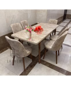 LHFHOMT 7 Seater Dining Room Sets 1 Table With 6 Chairs (160 x 80 x 70 cm) dining Table Sets