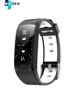WAOKN Smart Bracelet Weather Music Waterproof Sports Smart Watch, Watches for Men Women IP68 Waterproof Smartwatch Fitness Tracker Watch with Heart Rate/Sleep Monitor Steps Calories Counter (Black)