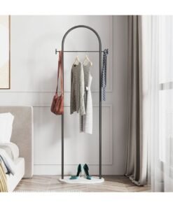Alternative view of INSIJAM Fashionable and Versatile Coat Rack and Clothes Hanger Stand 170cm Tall Coat Rack Stand Clothing Rack Freestanding with Natural Stable Marble Base Garment Rack Heavy Duty Coat Hanger Rack Stand for Bag Hat  Scarf Jacket for Bedroom Living Room