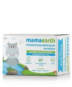 Mamaearth Moisturizing Baby Bathing Soap Bar pH 5.5 with Goat Milk and Oatmeal, 75g (Pack of 2)