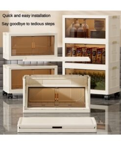 Multi-layer Foldable Plastic Storage Drawer, Drawer Unit, Box, Plastic Organizing Cupboard,3 Layers,45*26*75cm