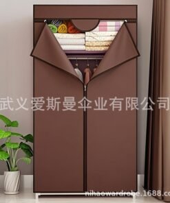 Simple Wardrobe Assembly Wardrobe Household Simple Storage Storage Fashion Steel Frame Modern Cloth Wardrobe