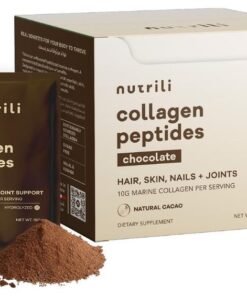 nutrili Marine Collagen Chocolate Powder (10g per serving) | Hair, Skin, Joint and Bone Health (15 Servings - 225g)