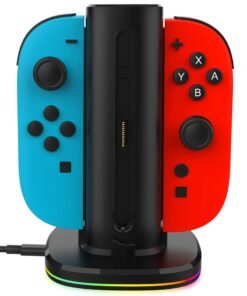 Storm Wyrm Quick Charge Charging Stand for NS2 Joy-Con Controller|Nintendo Switch2 Controller Charging Station with LED Adjustment | Plug and Play Quick Charger for Nintendo Switch 2 JOY-CON Controller