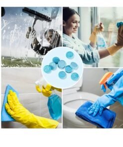 PAMEER 50 Pieces Car Windshield Glass Concentrated Washer Tablets, Solid Car Effervescent Tablets for Oil And Stain Removal, Windscreen Wiper Cleaning, Kitchen, Tables, Glass Windows, and Shelves  Cleaning.