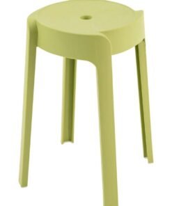 HOCC Lightweight Stackable Stool – 1pc Macaron Green | Durable Plastic Seating for Home, Office & Outdoor Use