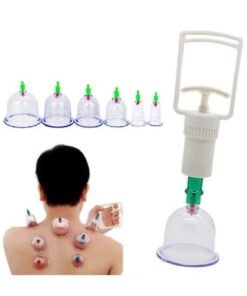 DubaiGallery Vacuum Cupping Therapy 6pcs Hijama Cups Chinese Vacuum Cupping Kit Pull Out a Vacuum Apparatus Therapy Relax Massagers