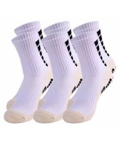 Haidue 3Pair Men's Soccer Socks Anti Slip Non Slip Grip Pads for Football Basketball Sports Grip Socks