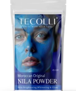 TECOLLI Original Moroccan Nila Powder – 45g | Natural Skin Whitening, Brightening & Glow Enhancer | Authentic Indigo Stone Powder for Face & Body Care