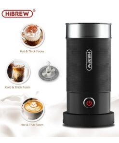 HiBREW Electric Milk Frother Frothing Foamer Chocolate Mixer Cold/Hot Latte Cappuccino fully automatic Milk Warmer Cool M1A