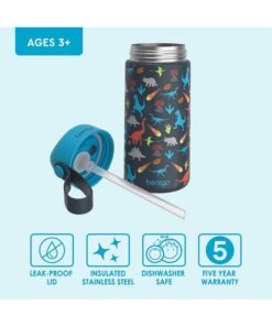 Bentgo Stainless Steel Insulated Watter Bottle 413 ml - Dino - Image 4