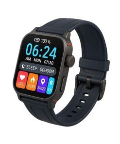 CAROSKI Smart Watch 2.04'' Display, 100+ Sports modes,Remote Control Camera, Sleep Tracking, Fast Charging, BT Call, Weather Display, Flashlight, Heat Rate & Blood Pressure Monitor, Black