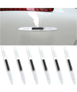 6Pcs Car Side Door Edge Guards Protector, Anti-Collision Sticker for Auto Door Bumper Edge, Electrostatic Eliminating Strip with Airbag, Universal for All Vehicles (Transparent)