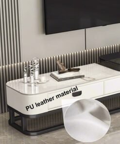 Alternative view of Glanfen Living Room Household Tempered Glass Slate Tv Cabinet