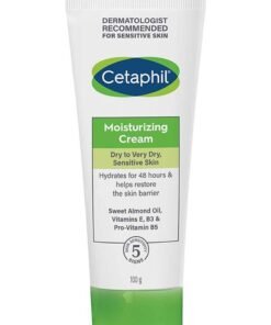 Cetaphil Moisturizing Cream for Dry to Very Dry Sensitive Skin, Non-Comedogenic, Hydrates for 48 hours & helps restore the skin barrier, Sweet Almond Oil, Vitamins E, B3 & Pro-Vitamin B5 With Niacinamide And Vitamin B5, Unscented 100grams