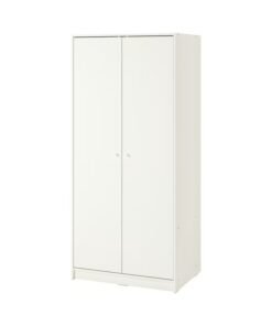 Wardrobe with 2 doors, white, 79x176 cm