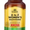 SUNSHINE NUTRITION A To Z Women's Multivitamin Dietary Supplement 100 Tablets Vegetarian Source