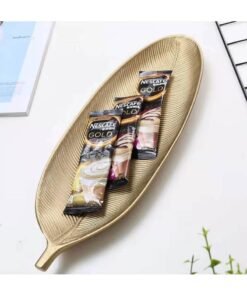 Alternative view of LINGWEI Wooden Leaf Shaped Serving Tray set of 2 Pieces Fruit Plate Snack Tray Dinner Plate Candy Dish Wooden Storage Plates Snack Appetite Platter Serving Tray