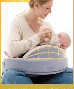 LENND Memory Foam Nursing Pillow - Pioneering Safety Fence-Plus Size Breastfeeding Pillow for Ergonomic Comfort & Support-Easier and Healthier Nursing - Fit for All, Removable Cover