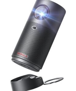 Nebula Capsule Air Google TV Projector, Officially Licensed Netflix, 720p Smart Mini Projector with Wi-Fi and Bluetooth, 2 Hours of Playtime, Dolby Digital, Ultra Portable for Any Space D4112211 Black