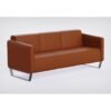 Mahmayi 2850 Three Seater PU Sofa - Chocolate Brown 174x78x77 CM