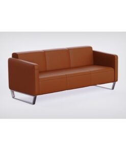 Mahmayi 2850 Three Seater PU Sofa - Chocolate Brown 174x78x77 CM