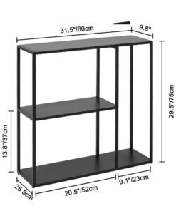 Alternative view of Sharpdo 3-Layer Metal Console Table, Foyer Table, Suitable for the Entrance, Living Room, Corridor, Balcony Entryway Tables Display Table, Ornament Table 80*25.5*75CM