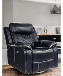 Multi Home Furniture Best Electric Recliner Single sofa With More Relaxing Cushion inside MH-1805-BLK it has full head to toe massager with 3 different modes Mobile charging spot as well With 360 rotating degree moving.