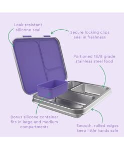 Bentgo Kids Stainless Steel Lunch Box - Purple