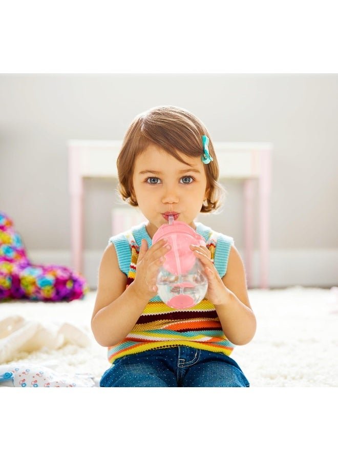 Munchkin Click Lock Tip and Sip Weighted Flexi Straw Trainer Cup (7 Oz/207 Ml Pink) - Image 3