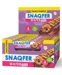 Snaq Fabriq Snaqfer Wafer Stick with Chocolate and Hazelnuts Gluten Free and No Sugar Added 15x20g