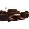 Maharat Al Bahar Classic 5-Seater With Pillow Sofa Elegant Design To Enhance Your Home Decor 3+1+1-Brown 190x80x80
