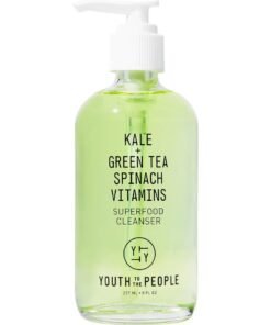 Youth To The People Superfood Facial Cleanser - Kale + Green Tea Daily Face Wash, Gentle Makeup Remover, with Soothing Antioxidants for Glowing Skin, pH Balance, Clean Pores, Sulfate-free, Refillable