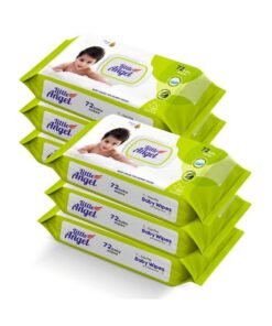 Little Angel Super Soft Cleansing Baby Wipes Lid Pack, 432 Count, Enriched with Aloe vera & Vitamin E, pH balanced, Dermatologically Tested & Alcohol-free, Pack of 6,72 count/pack