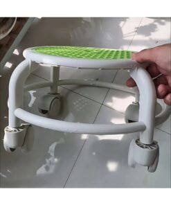 Heavy Duty Rolling Stool With Swivel Casters For Home Office Patio Green