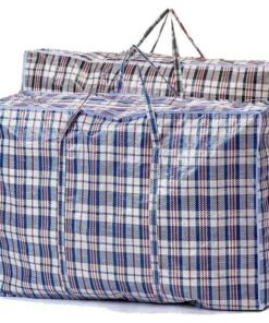 MARKQ Laundry Bags With Zip & Handle, 2 Pack Heavy Duty Reusable Storage Bag For Clothes Moving House Grocery Shopping Bag. Small -55 x 50 x 30 cm