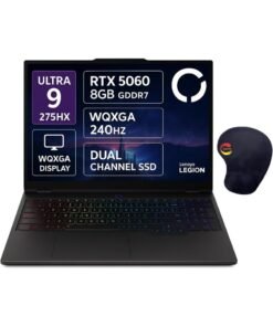 Lenovo (Upgraded Version) Legion 5 16IAX10 Gaming, 16" WQXGA 240Hz Display, Core Ultra 9 275HX, 64GB DDR5 RAM, 1TB PCIe 4.0 SSD, NVIDIA GeForce RTX 5060 8GB, 24-Zone RGB KB, Win 11, Storm Grey with Consumix Mousepad English grey English grey