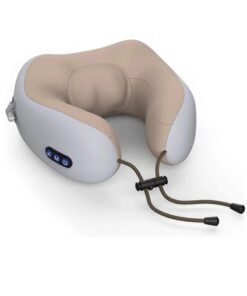ELTRAZONE Travel Pillows For Sleeping Airplane Portable Electric Neck Massager Soft Comfortable Breathable Shaped Memory Foam Massage Neck Pillow For Car Home And Office