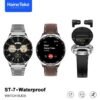 Haino Teko HainoTeko ST-7 Waterproof Smart Watch with Integrated Earbuds Large Screen AMOLED Display 3 Pair Straps and Charging Cable Silver