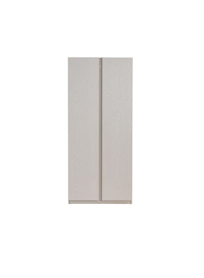 Infinity 2 Door Wardrobe With Hanger And Shelves | Modular Wardrobe | Modern Design Storage For Bedroom L100xW59xH230cm - L.Taupe