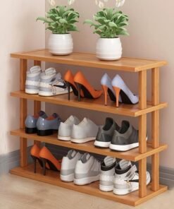 Alternative view of HOME TASTE Premium Bamboo Shoe Rack – Eco-Friendly, Waterproof, & Space-Saving Organizer for Entryway, Bedroom, Office – Easy Assembly