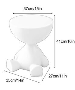 XiuWoo Side Table, Circle Coffee Table, Cute Sofa End Table Nightstand, Small End Table Accent Balcony Office, Modern Bedside Home Decor for Living Room, Bedroom, Small Spaces, Easy Assembly, black