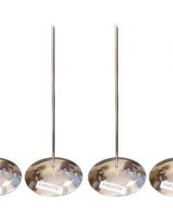 PARIJATA Stainless Steel Desk Straight Rod Paper Memo Holder Fork Receipt Note Spike Stick, Token, Hotel Bill Stand Memo Holder Fork Receipt Note Spike Stick (Pack of 4) (4)