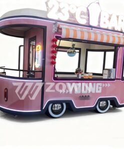 Mobile Concession Trailer Kitchen Food Van Fast Food Truck Trailers Fully Equipped Fiberglass Ice Cream Hotdog Chips Vending