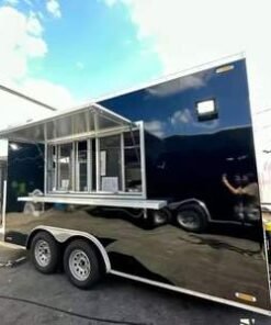 Fully Equipped Towable Food Trailer Mobile Kitchen Snack Food Truck Pizza Ice Cream Chips-Stainless Steel 1.5 Year Warranty