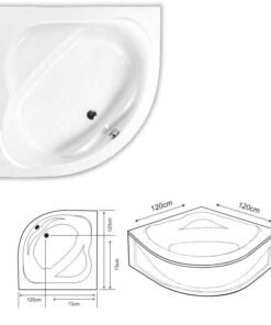 Alternative view of Maximize your bathroom space with the apple corner bathtub – 110cm of relaxation